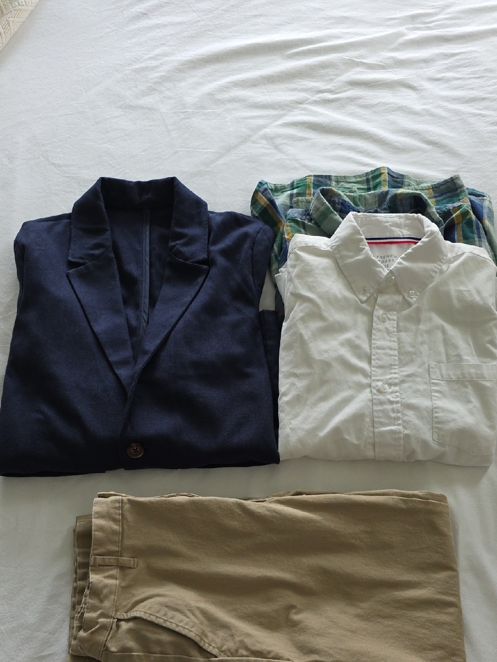 Navy Blazer - Classic Two-Button Jacket, Chino Pants, 2 Button Down Shirts